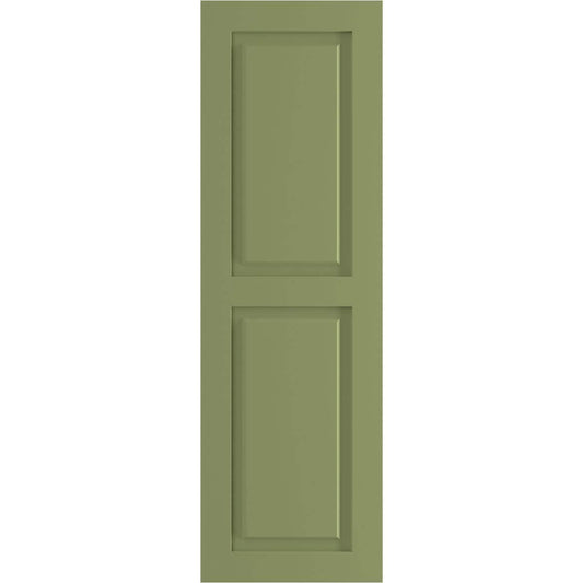 Ekena Millwork 15-in W x 59-in H Moss Green Raised panel Exterior Shutters ( 2 -Pack )