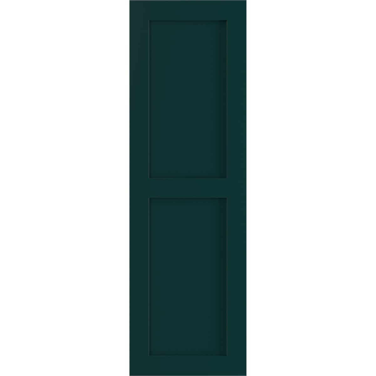 Ekena Millwork 12-in W x 51-in H Thermal Green Flat panel Exterior Shutters ( 2 -Pack )