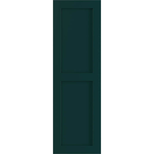 Ekena Millwork 12-in W x 51-in H Thermal Green Flat panel Exterior Shutters ( 2 -Pack )