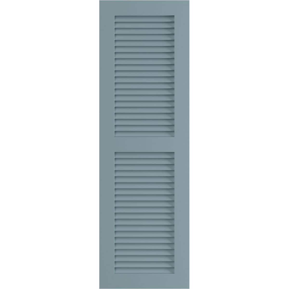 Ekena Millwork 12-in W x 69-in H Peaceful Blue Louvered Exterior Shutters ( 2 -Pack )