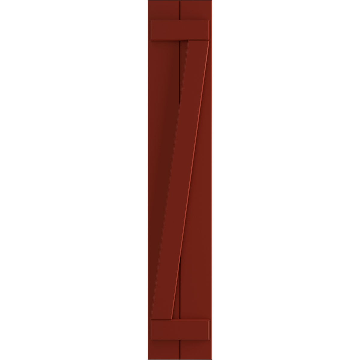 Ekena Millwork 10.75-in W x 66-in H Pepper Red Board and batten Z-bar Exterior Shutters ( 2 -Pack )