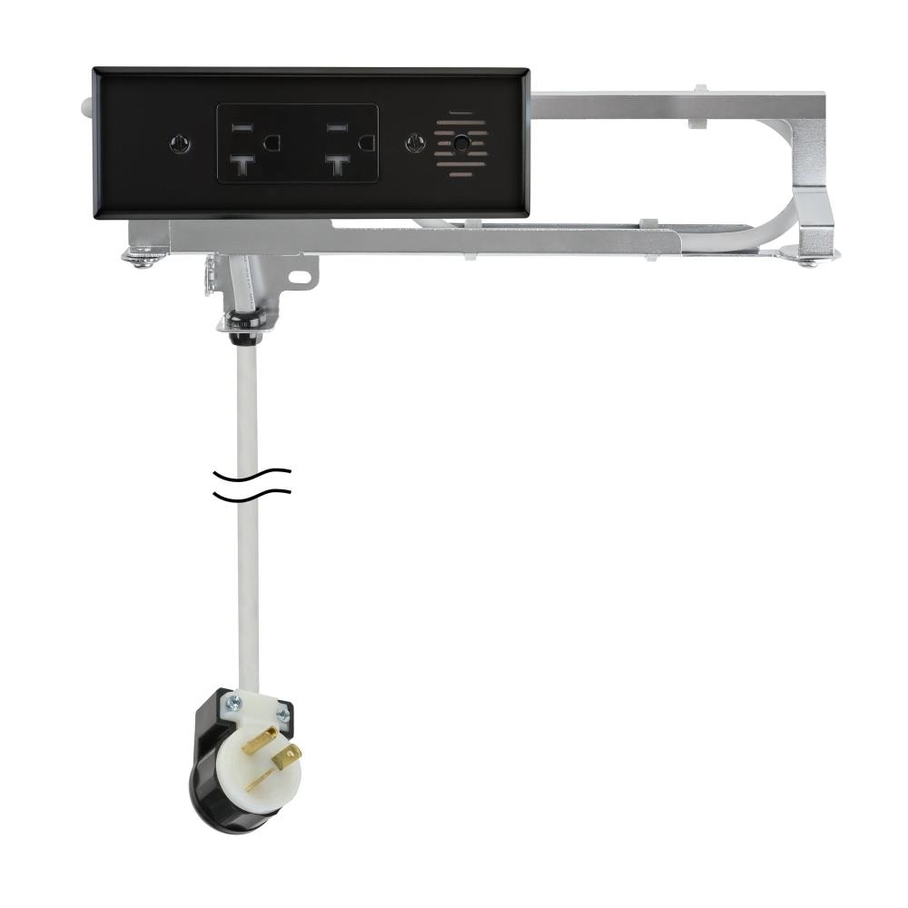 Docking Drawer Blade 20-Amp 120/125-volt Tamper Resistant Weather Resistant Residential/Commercial Duplex Outlet with Wall Plate, Black