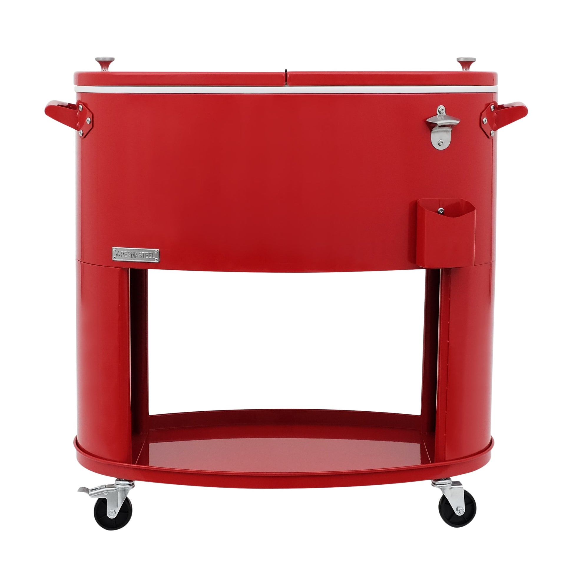 Permasteel Sporty Oval 80-Quart Beverage Cooler PS-207-RD