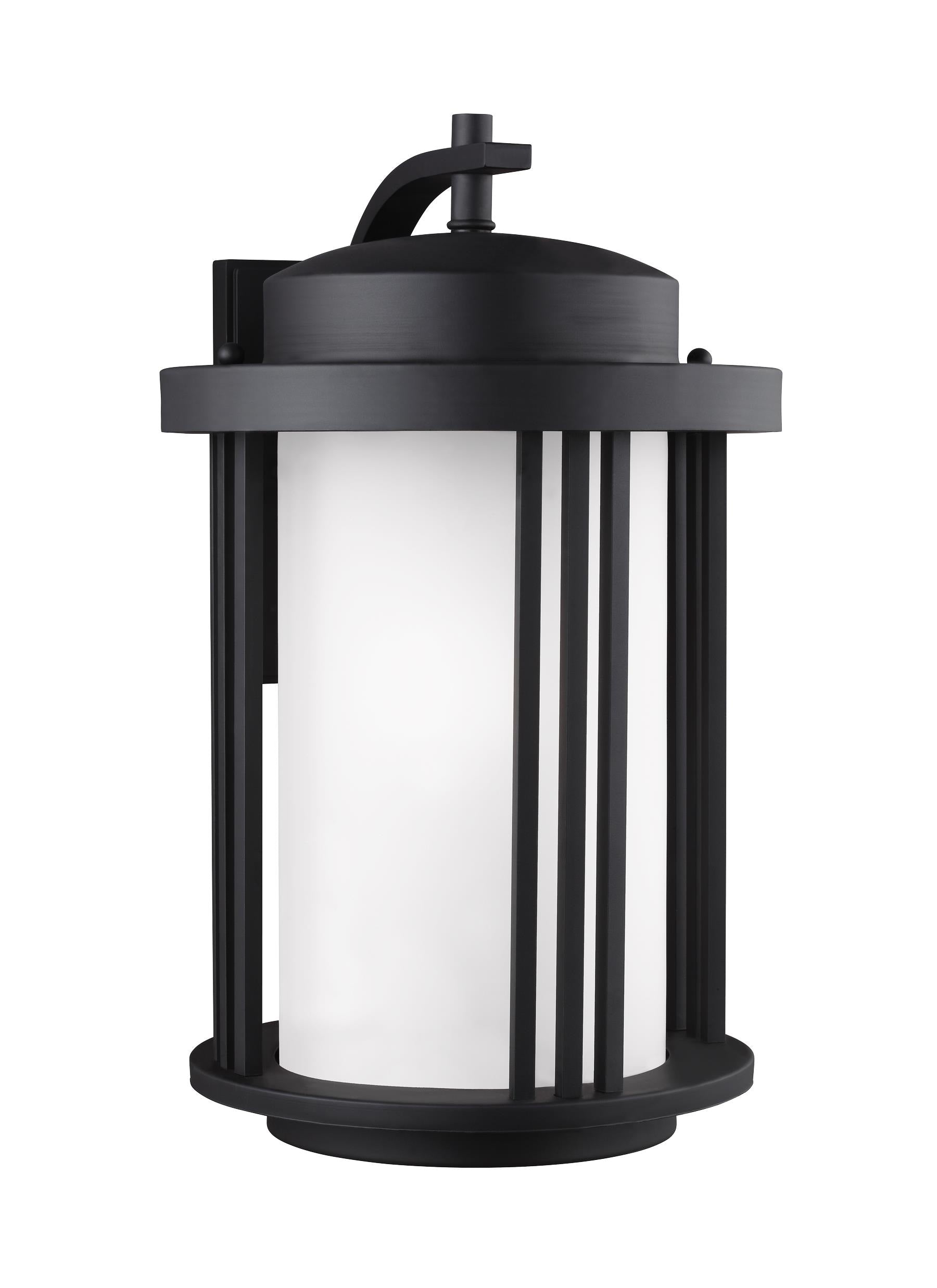 Generation Lighting Crowell 1 -Light 19.56-in H Satin Black Hardwired Dark Sky Outdoor Wall Light