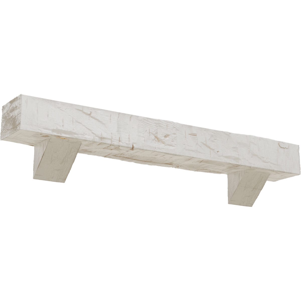 Ekena Millwork 36-in W x 8-in H x 10-in D Factory Prepped Hollow Urethane Rustic Fireplace Mantel MANUHH08X10X36BKUN