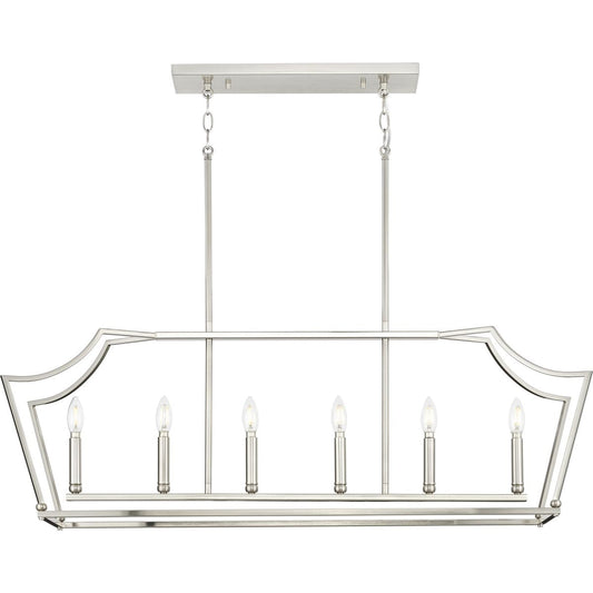 Progress Lighting Parkhurst 6 -Light Brushed Gray Transitional For Use in Bedrooms, Dining Rooms, Foyers, Kitchens, Living Rooms Chandelier 5044511