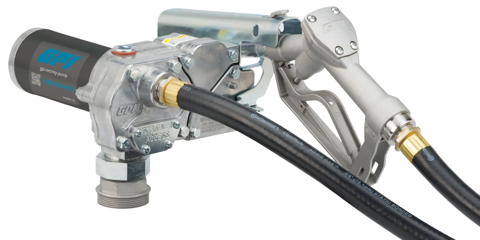 GPI M-1115S 115V Fuel Transfer Pump w/Manual Nozzle Ethanol Free 4-cycle Fuel M-1115S-MU