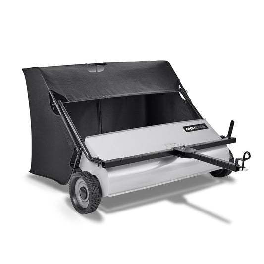 Ohio Steel 46-Inch Tow Lawn Sweeper with 24 Cu. Ft. Hopper Capacity - Save Time and Effort with Fast and Efficient Yard Cleanup 4624V2