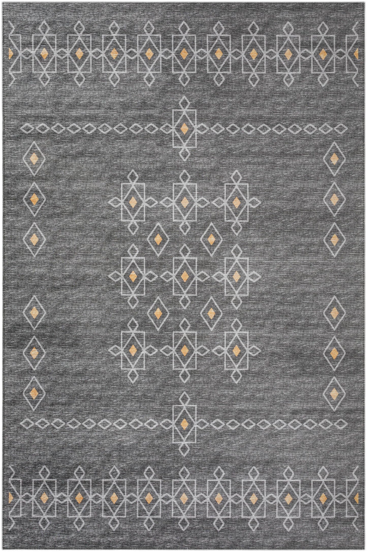 Addison Rugs Yuma 9 x 12 (ft) Gray Rectangular Indoor/Outdoor Geometric Oriental Area rug