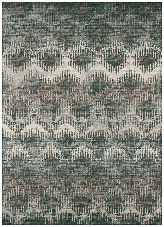 Addison Rugs Bravado 9 x 12 (ft) Shadow Rectangular Indoor/Outdoor Chevron Southwestern Area rug