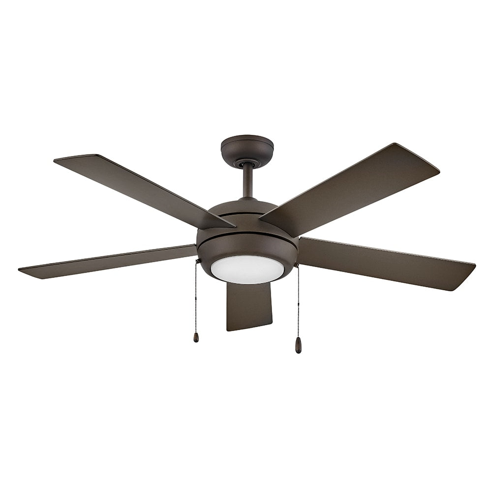 Hinkley Croft 52-in Integrated LED Smart Metallic Matte Bronze with Walnut, Metallic Matte Bronze Blades Ceiling Fan With Light ( 5 -Blade ) 4781081