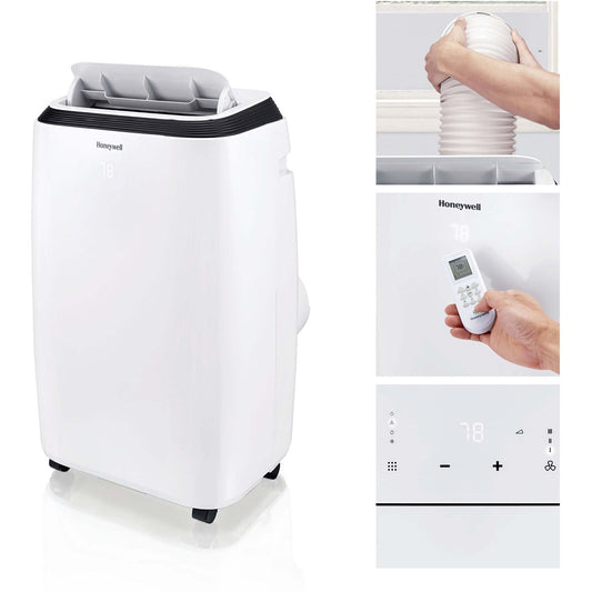 Honeywell 8000-BTU DOE (115-Volt) White Vented Portable Air Conditioner with Remote Cools 500-sq ft HM2CESAWK8
