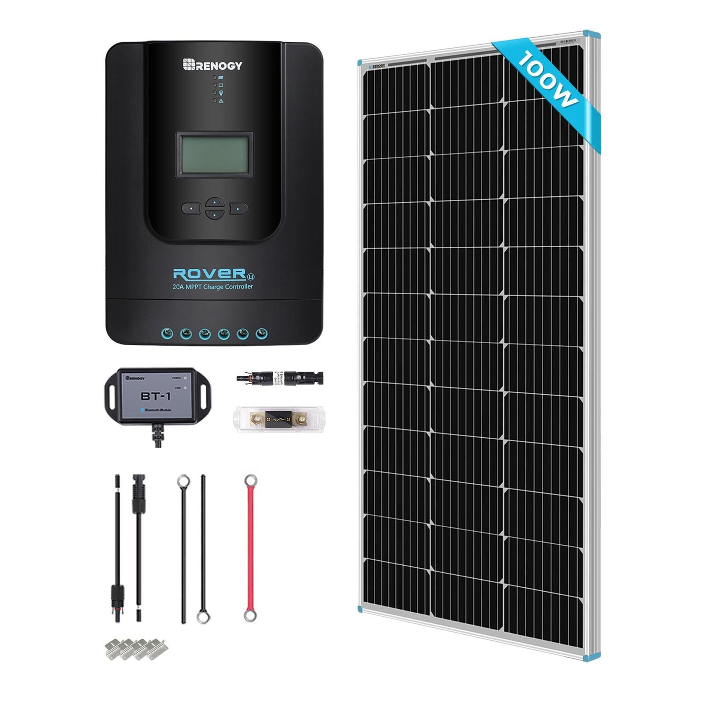 Renogy 1-Module 41.8-in x 20.9-in 100-Watt Solar Panel PREMIUM100D-RVR20