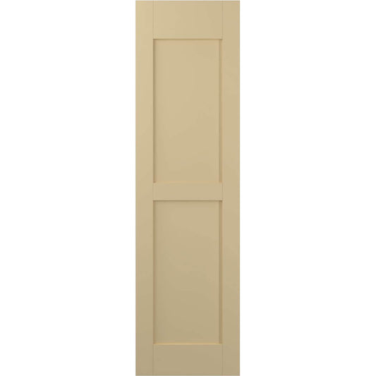 Ekena Millwork 18-in W x 50-in H Natural Twine Paintable/Stainable Flat panel Wood Exterior Shutters ( 2 -Pack )