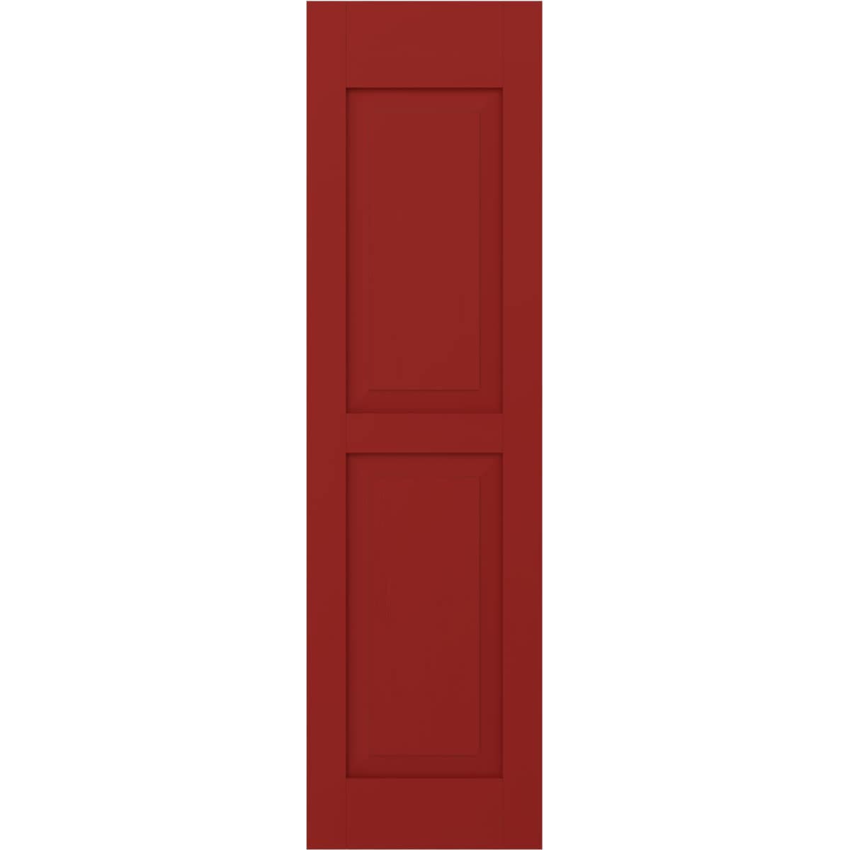Ekena Millwork 18-in W x 60-in H Fire Red Raised panel Wood Exterior Shutters ( 2 -Pack )