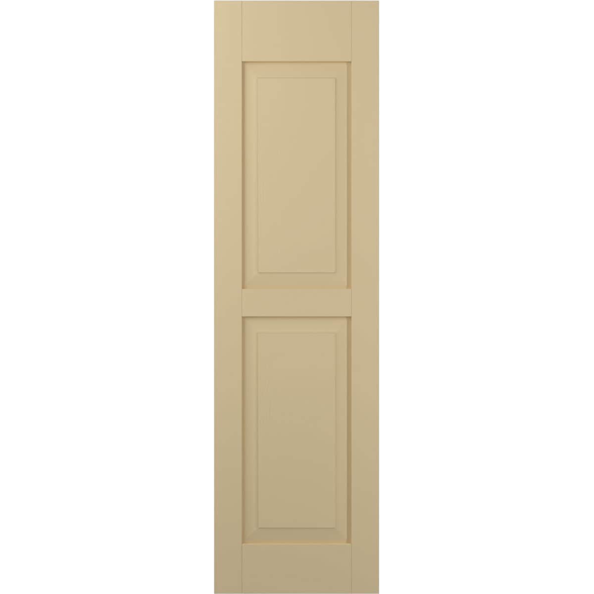Ekena Millwork 18-in W x 70-in H Natural Twine Raised panel Wood Exterior Shutters ( 2 -Pack )