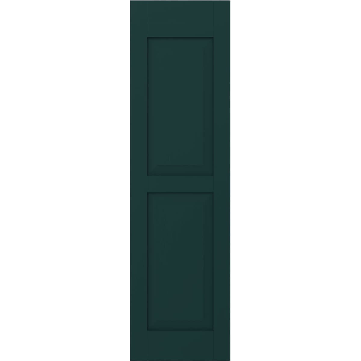 Ekena Millwork 18-in W x 60-in H Thermal Green Raised panel Wood Exterior Shutters ( 2 -Pack )