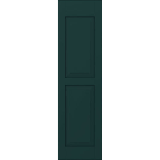 Ekena Millwork 18-in W x 60-in H Thermal Green Raised panel Wood Exterior Shutters ( 2 -Pack )