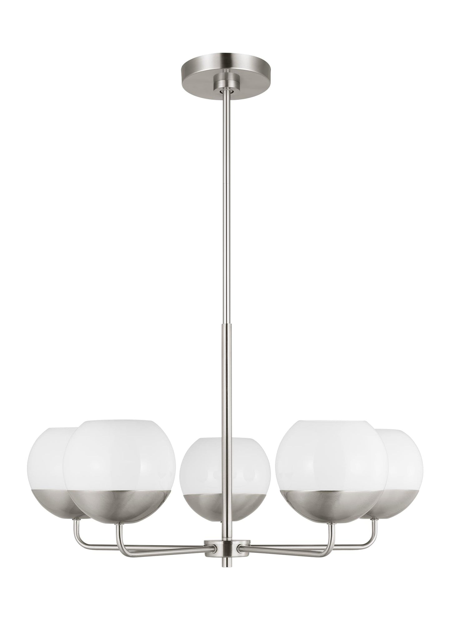 Generation Lighting Alvin 5 -Light Nickel Modern/contemporary For Use in Dining Rooms, Foyers, Kitchens, Living Rooms Chandelier