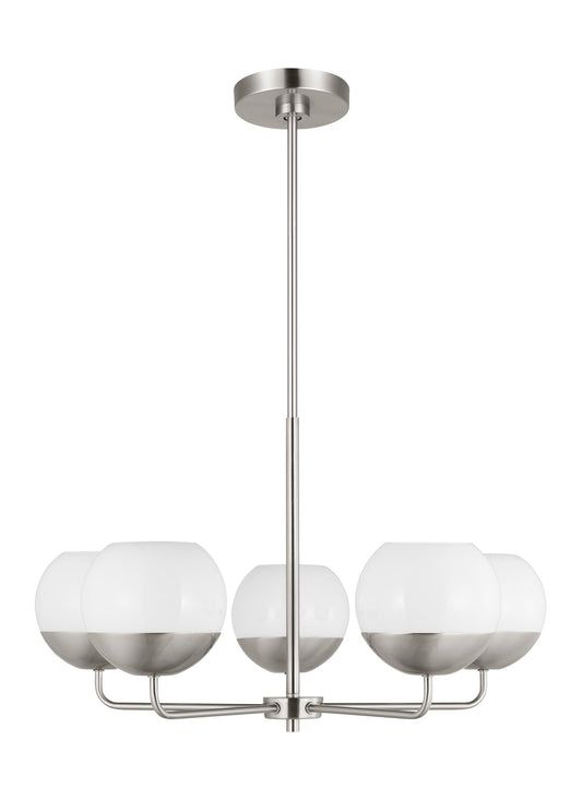 Generation Lighting Alvin 5 -Light Nickel Modern/contemporary For Use in Dining Rooms, Foyers, Kitchens, Living Rooms Chandelier