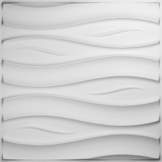Ekena Millwork 19-5/8-in x 19-5/8-in Embossed Paintable/Stainable White PVC Abstract Wall Panel ( 50 -Pack, Covers 133.73-sq ft )