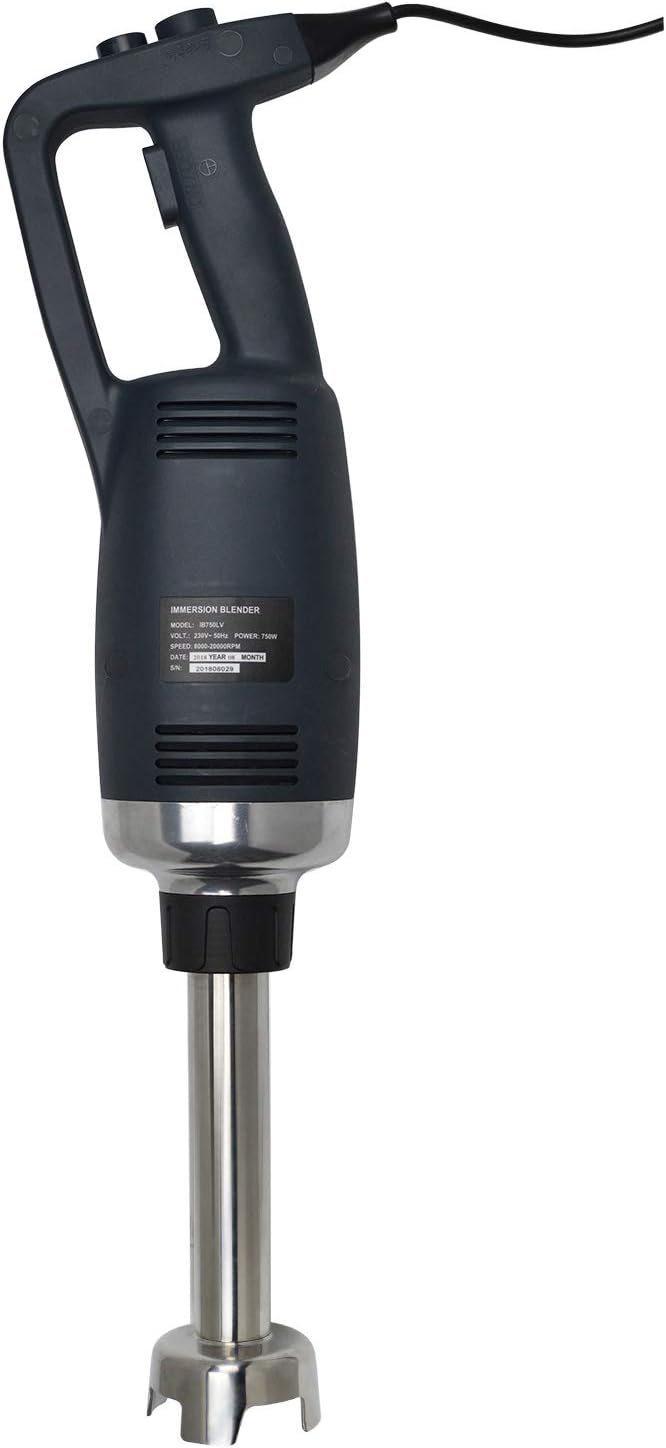 Li Bai Commercial Immersion Blender 750W Handheld Heavy Duty Stick Blender,10 Inch Detachable Shaft,750W High Power,15-Gallon Capacity,304 Stainless Steel,Variable Speed,for Restaurant Home Kitchen Use
