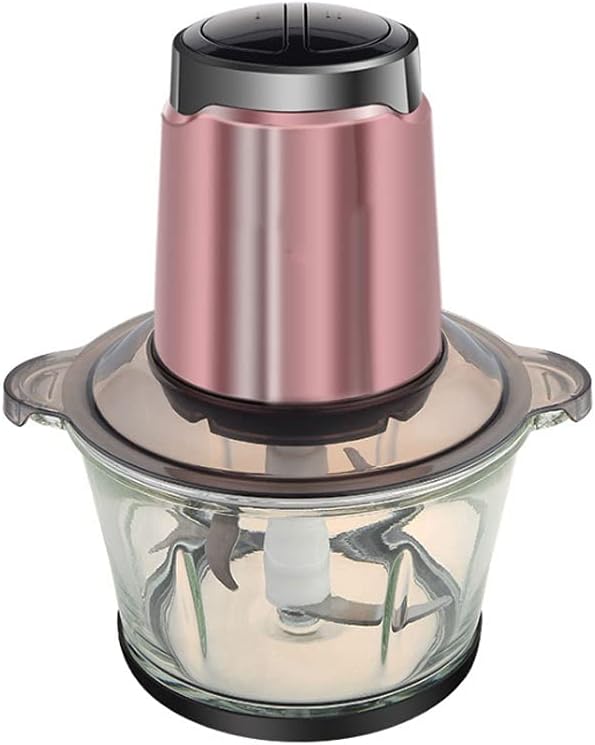 Food Chopper, Mini Electric Meat Chopper with Fast & Slow Speeds Control,1.8L Glass Bowl, Function, 4 Stainless Steel Blades