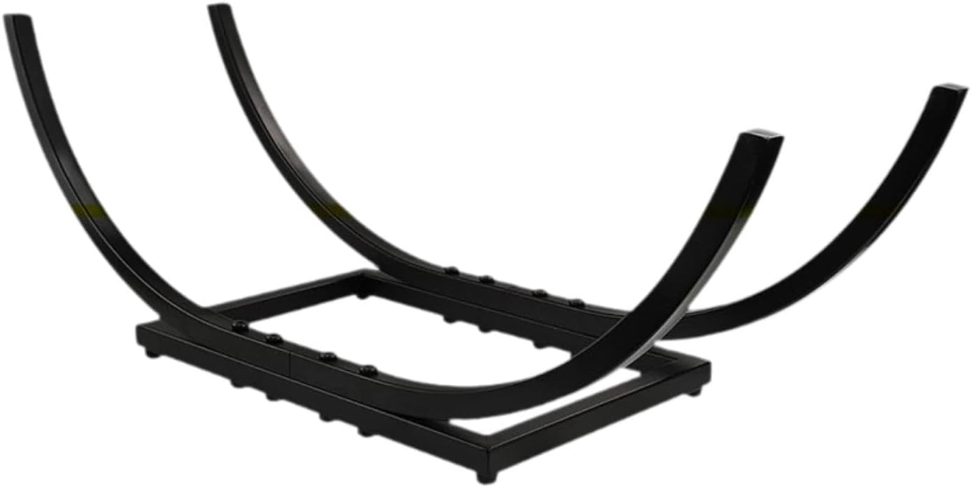 Firewood Rack Stand Decorative Iron Stable Fireplace Decoration Small Simple Practical Organizer Fireplace Wood Storage Rack- 28x10x10 inch