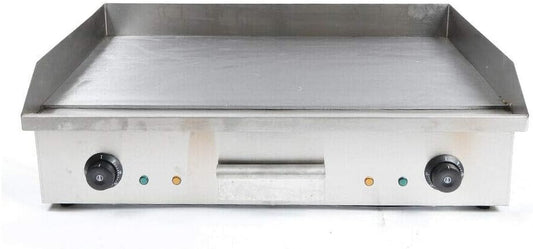 Commercial Electric Grill Griddle, 4400W Food Griddle Grill Countertop Flat Stove Cooktop Hotplate BBQ Grill Stainless Steel Adjustable Temperature, for Kitchen Restaurant