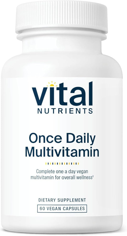 Vital Nutrients Once Daily Multivitamin | Vegan Multi for Women & Men | Allergen-Free | 19 Essential Vitamins + Antioxidants for Eye and Heart Health | Gluten, Dairy & Soy-Free | 60 Capsules