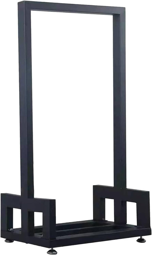 GMWXJKKL Metal Firewood Log Holder Rack, Indoor & Outdoor Fireplace Wood Storage Shelf, Heavy Duty Wood Stand