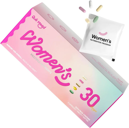 Women's Daily Vitamin Packs – All-in-One Multivitamin with Probiotics, D3+K2, NR1000, Ashwagandha & Minerals for Energy, Stress, Gut & Hormone Balance – 30 Day Travel Essentials for Women’s Health