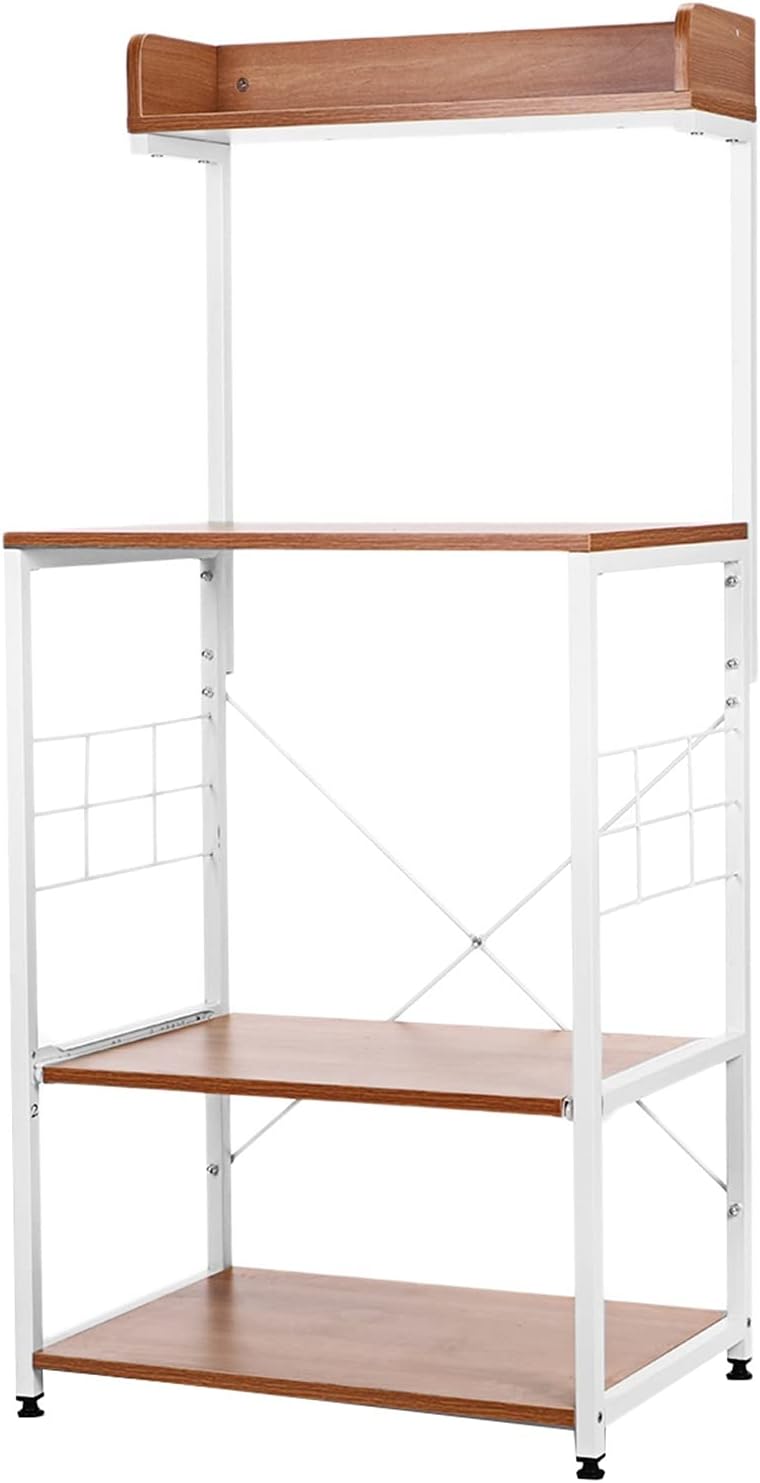 luckxuan Organizer Shelf/Shelving Unit Kitchen Microwave Oven Rack Storage Shelf Organizer Holder Movable Cabinet Dish Shelving Home Appliances Printer Rack Multipurpose Shelf Shelves