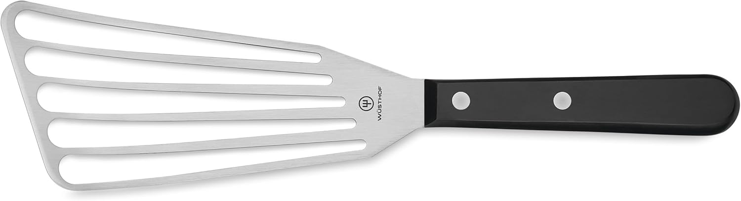 WÜSTHOF Gourmet 6.5" Offset Slotted Spatula,Silver\/Black