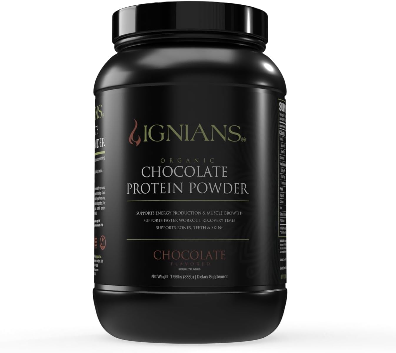 Ignians Organic Plant-Based Protein Powder|Pea Blend|26.5 g Protein|< 5g Carbs|Vegan Friendly|Lactose Free|for Men & Women|for Shakes, Smoothies, & Baking|Chocolate