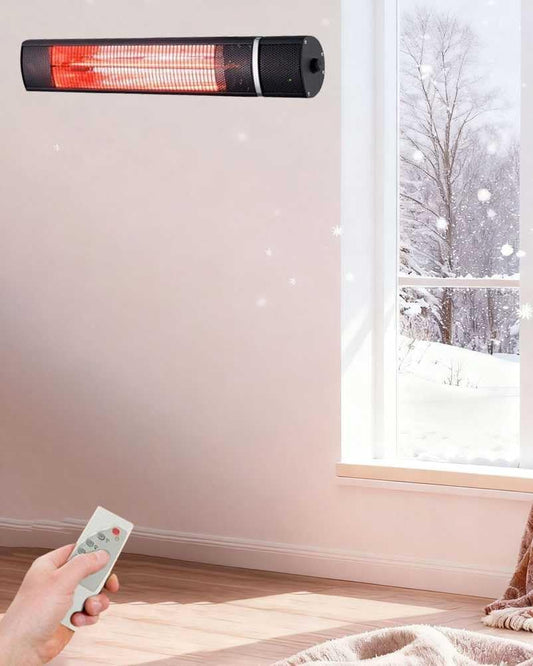 XIUCAI Wall Mount Outdoor Heater, IP65 Waterproof, Infrared Electric Patio Warmer, with Remote Control, for Porch Garage Balcony,Eu 220v\/2000w