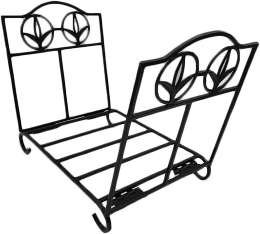 Rectangle Firewood Rack Rust Resistant Log Rack Indoor Outdoor Wood Rack for Firewood Log Lumber Kindling