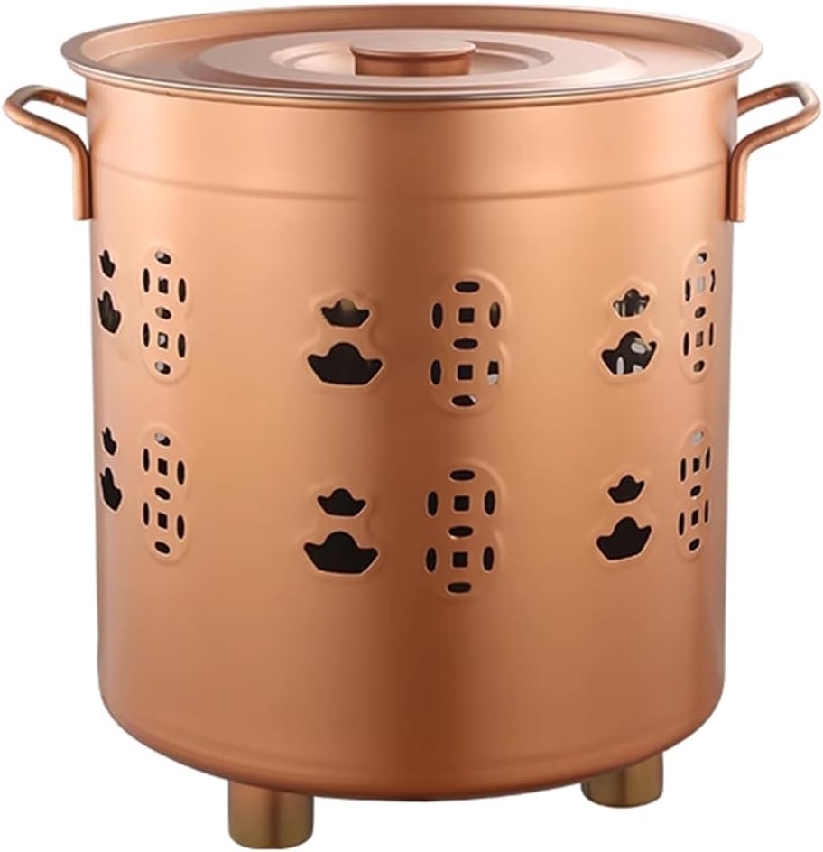 Stainless Steel Burn Barrel - Metal Incinerator Bin for Home Outdoor Backyard