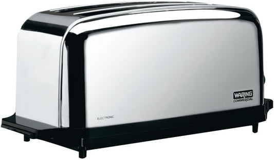 Waring WCT704 Light Duty 120V Extra Long Two-Slot 4 Slice Toaster