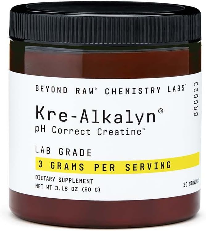 BEYOND RAW Chemistry Labs Kre-Alkalyn: pH Correct Creatine Powder, Buffered Creatine, Increases Muscle Performance During Exercise, 30 Servings