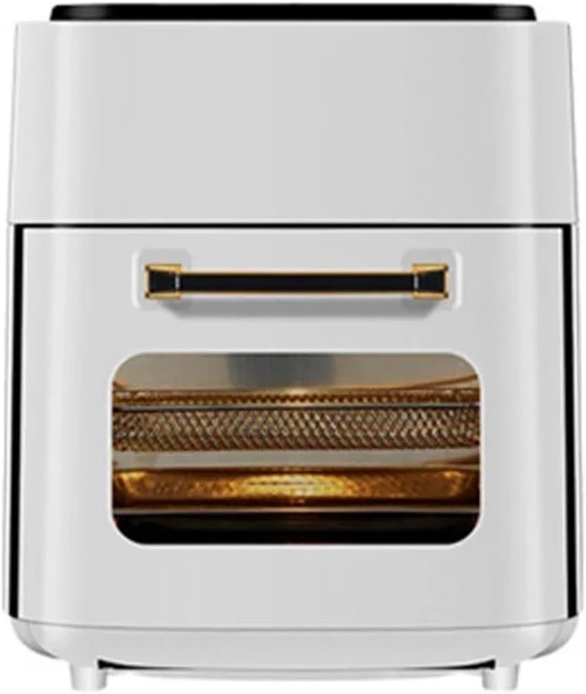 Food essentials and family helpers Intelligent Oil-free Air Fryer Visual Oven French Fries Machine 220V 110V USA EU 1500W Fried Chicken Machine Smart assistant Enjoy life (Color : White, Size : UK)