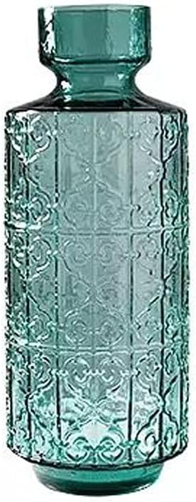 Retro Creative Vase Home Embossed Glass Vase Decoration Living Room Dining Table Center Flower Arrangement Decoration Flower Appliance Home Decor Vase (Size : 1) ()