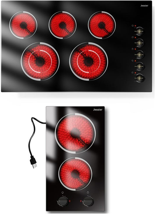 2 Burner and 5 Burner Electric Cooktop