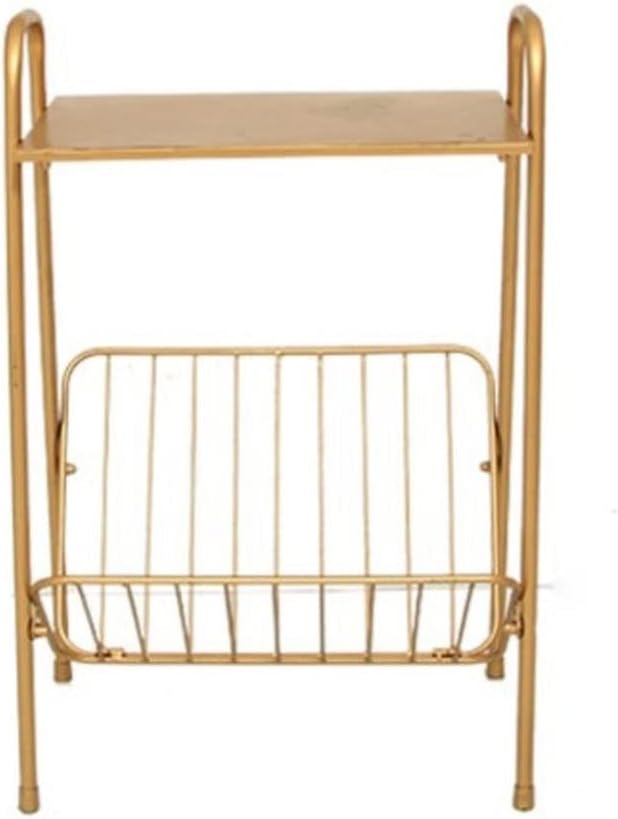 INLIMA Appliance Shelf for Kitchen Style Iron Coffee Table Ins Golden Disassembly Side Table Bedroom Living Room Storage Small Coffee Table New