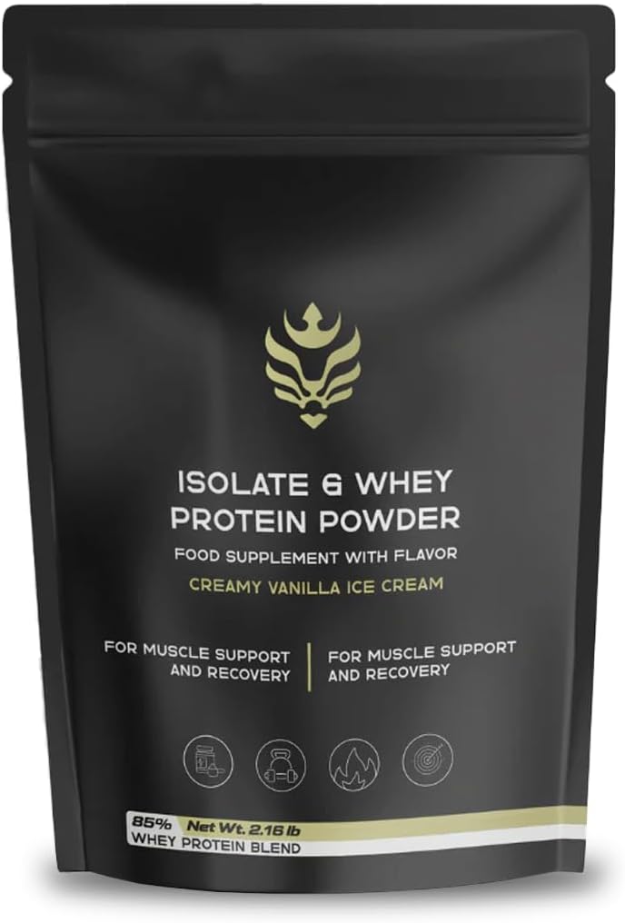 Benavidez Premium Whey Protein Powder – 25g Protein Per Serving, Grass-Fed Whey Isolate & Concentrate, Fast-Digesting, Muscle Recovery, No Artificial Sweeteners, Keto & Gluten-Free - Vanilla Ice Cream