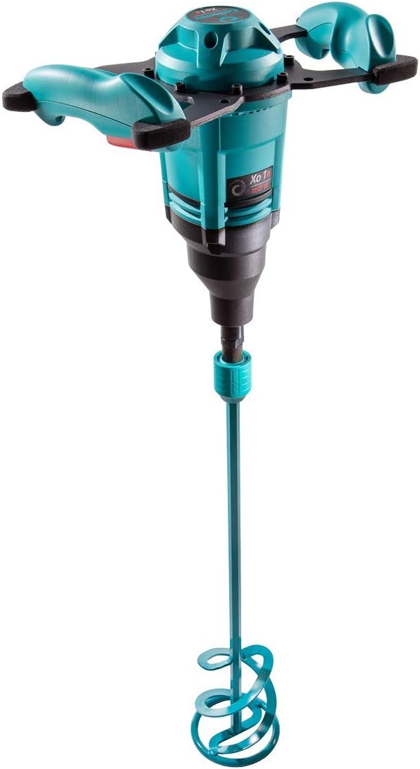 COLLOMIX Paddle Mixer - 110 V, 1.4 HP Portable Concrete Mixing Drill with Variable Speed Controls & HEXAFIX Paddle Connection - Xo1R