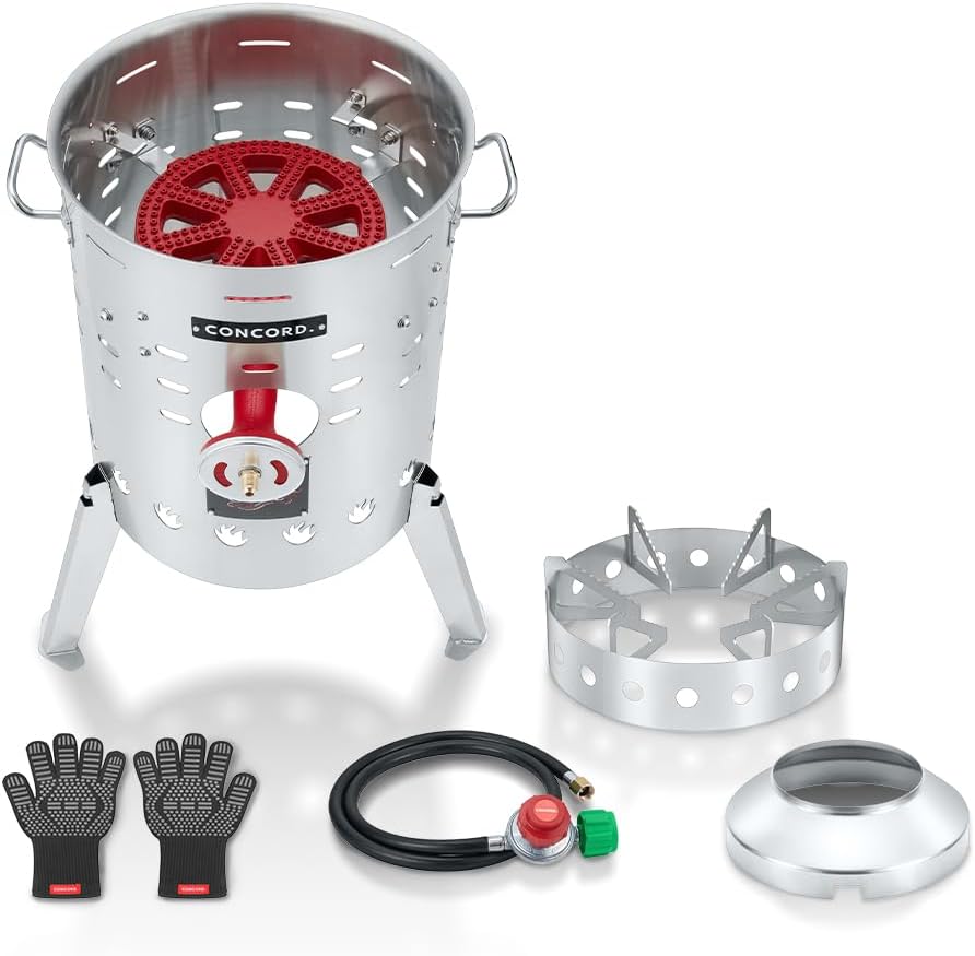 Concord Stainless Steel El Grande Comal Stove. 220,000 BTU Single Propane Outdoor Burner (El Grande Stove)