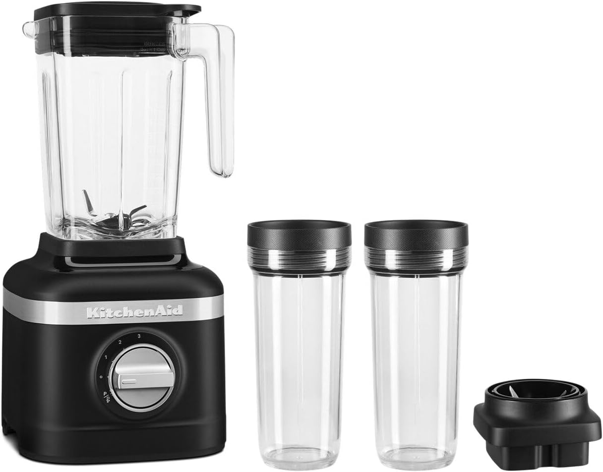 KitchenAid K150 3 Speed Ice Crushing Blender with 2 Personal Blender Jars - KSB1332BM