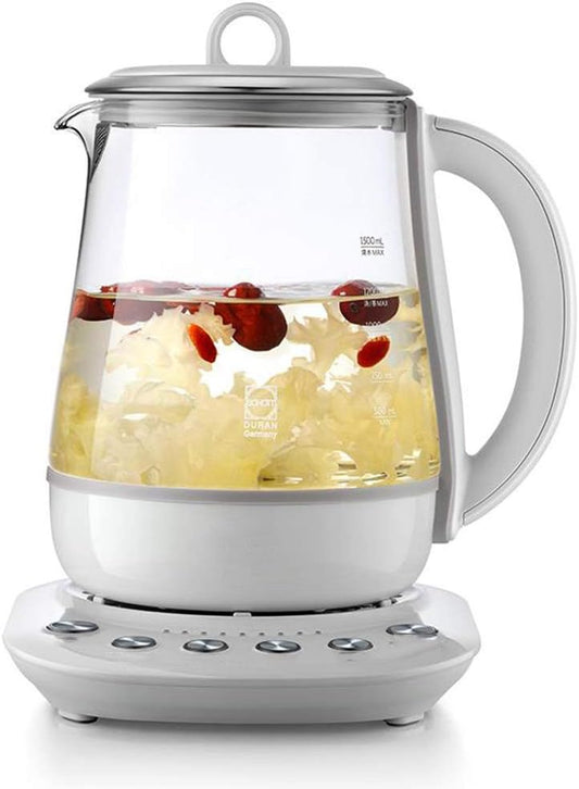 Camping Kettle, Electric Water Kettle Glass Kettle Multi-Function Tea Maker Health Pot Automatic Multi-Function Thickening.