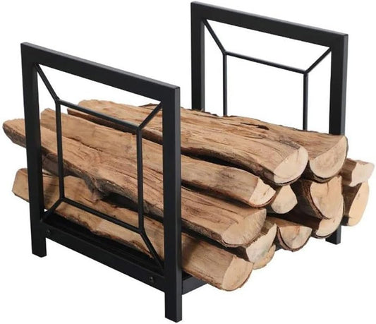 Log Store Firewood Rack Outdoor Heavy Duty Firewood Holder Stacker Holder for Fireplace Metal Lumber Storage Carrier Organizer